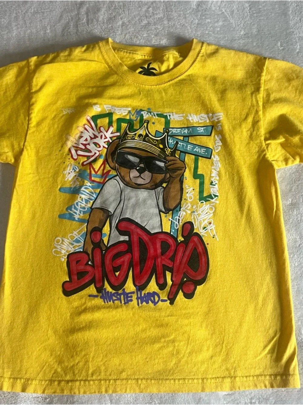 Vibes Big Drip Graphic Tee - Yellow‎ Big Kids Sz M